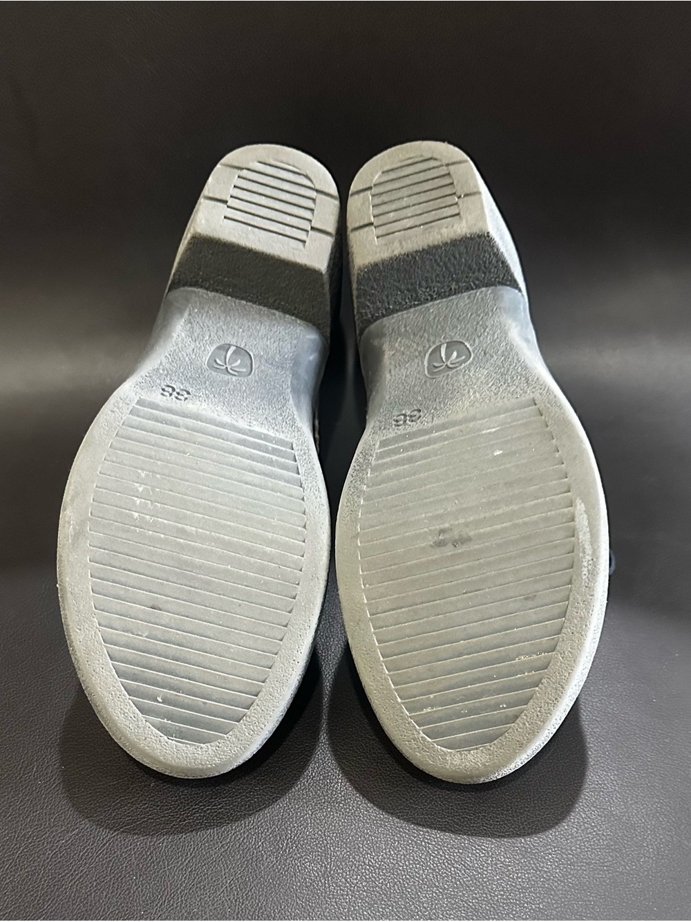 Jungla Gray Leather Lace-Up Oxford Block Heel Shoes Women’s Size 7.5 / EU 38 - Picture 10 of 10